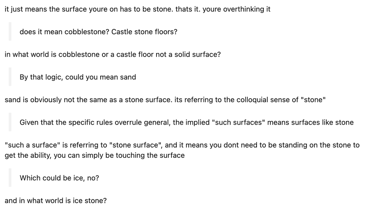 spacejammie's tweet photo. HOOOOH boy, planetary friends, this Redditor is ready to fight (see last line). Thread is regarding how the #DnD Stonecunning feature works and the poster clearly has not seen the violence that happens around #MinCup (cc @MineralCup). https://t.co/8VnAGKTTyZ
