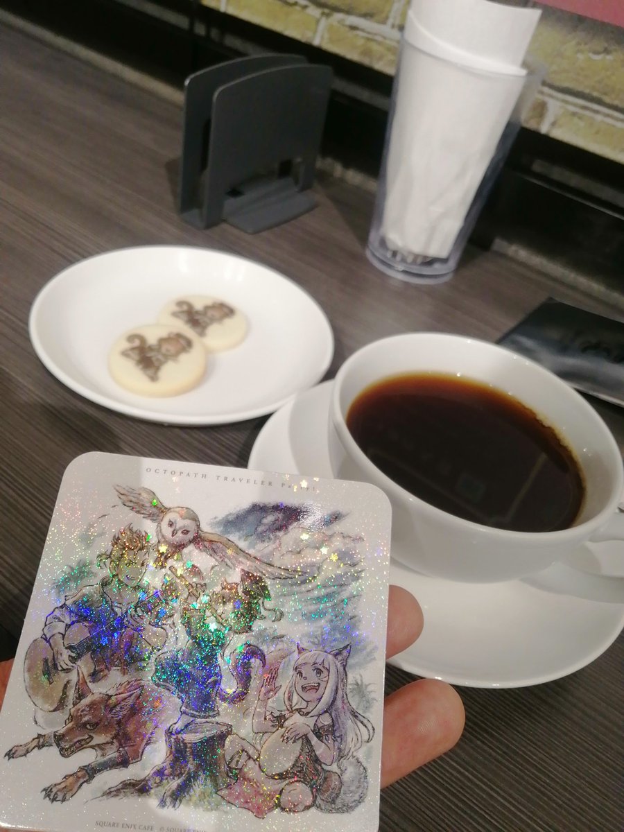 sentyanppp's tweet photo. 仕事帰りにコラボカフェー！

#オクトパストラベラー2
#スクエニカフェ https://t.co/DjQEKZ1YVq