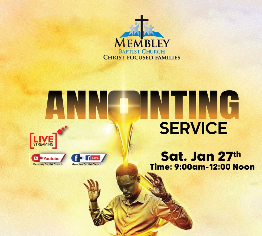 MembleyBaptist's tweet photo. Tomorrow, the 27th of January 2024, we'll be hosting an anointing service. It's scheduled to take place between 9:00 am and 12:00 noon. Your presence will be greatly appreciated. Karibuni nyote! https://t.co/RGlwRQYefq