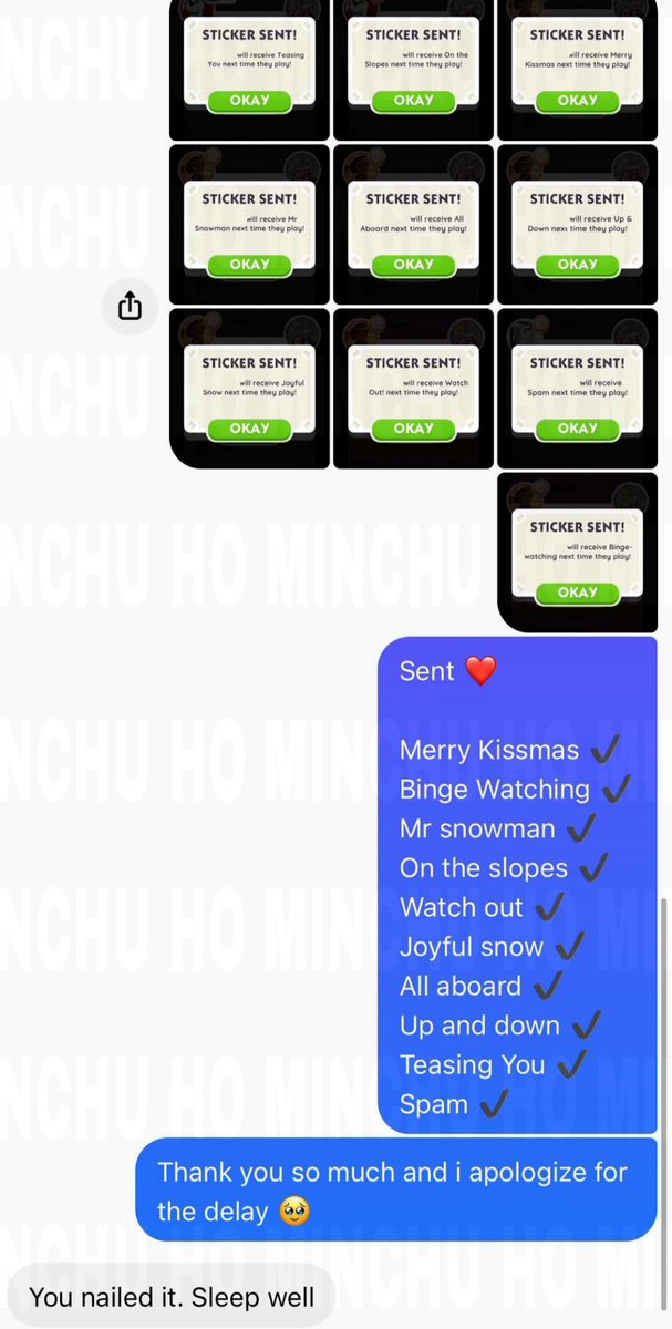 🤝 Merry Kissmas
🤝 Binge Watching
🤝 Mr. Snowman
🤝On the Slopes
🤝 Watch Out
🤝 Joyful Snow
🤝 All Aboard
🤝 Up and Down
🤝 Teasing You
🤝 Spam

#mnch_proof