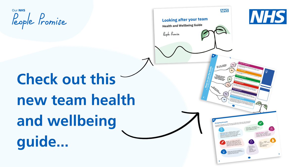 Are you looking for a local and practical team-based approach to support your team health and wellbeing?

This guide has been designed for frontline teams who wish to enhance their team wellbeing and culture.

View the guide: tinyurl.com/nndjmjvy

#NHSWellbeing #NHSLeaders