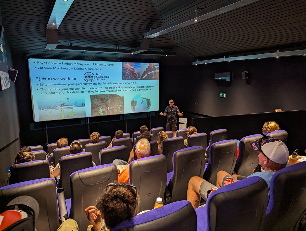 We had a fantastic turn out to last night's talk from Rhys Cooper and Catriona Macdonald from @BritGeoSurvey. If you missed it, don't worry, it will be uploaded to our YouTube channel shortly! #smallislandBIGVISION