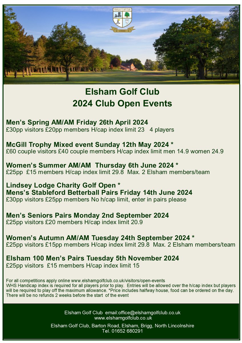 This years Opens <a href="/ElshamGolfClub/">Elsham Golf Club</a> all players welcome #Golf #golfing #linconlshire