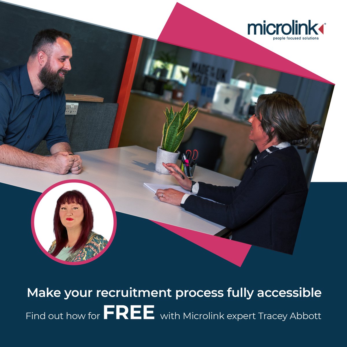 Create an #InclusiveRecruitment process with our FREE sessions! 
Don't miss this limited-time offer valued at £300. Get expert insights from Microlink's Access Consultant, Tracey Abbott, who will identify potential #accessibility pain points.

shorturl.at/cdpH8
