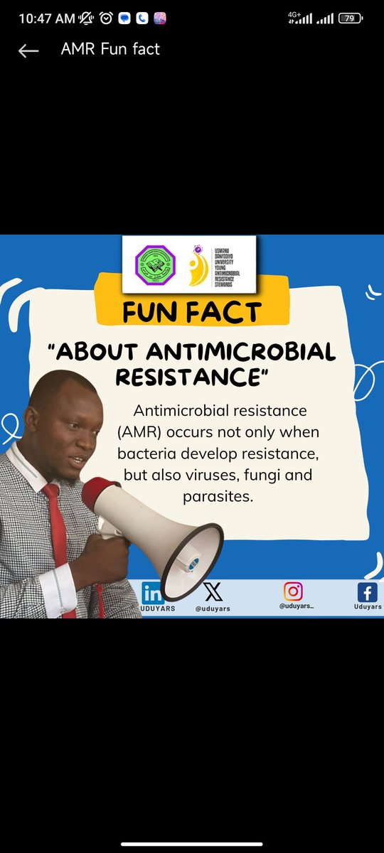 uduyars's tweet photo. Did you know? 
Bacteria can actually 'learn' and adapt to antibiotics, leading to Antimicrobial Resistance (AMR)! 
It's like a microbial survival school we didn't sign up for.😅😂😂 
Want to know more? HERE'S ANOTHER!! 
#DidYouKnow
#FightAgainstAMR
#Uduyars https://t.co/WiwY6tCFZF