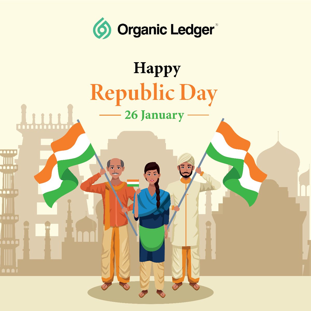 OrganicLedger's tweet photo. Happy Republic Day from Organic Ledger!
🌿🇮🇳  we celebrate the spirit of unity and democracy on this Republic Day. 
Let's pledge to be guardians of the environment, promoting organic choices for a healthier life and a more sustainable future.
#RepublicDay2024 #Organic #India https://t.co/2Wg2JOsnoj