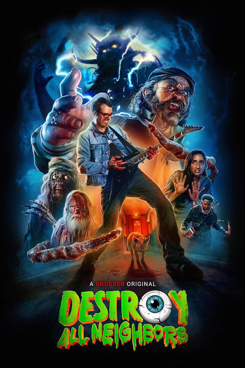 Fellow Creatures! Gruesome &amp; gleefully gory giggles galore with this week’s Weekend Watch, “Destroy All Neighbours” (‘23). @shudder 

See the full review on Instagram 

Guitar Solo Grimly.💚💀💚💀

⭐️⭐️⭐️3/5 clever &amp; unashamedly batshit.

#HorrorCommunity #HorrorMovies