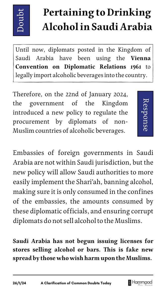 Has #Saudi_Arabia allowed alcohol?
False news clarified…