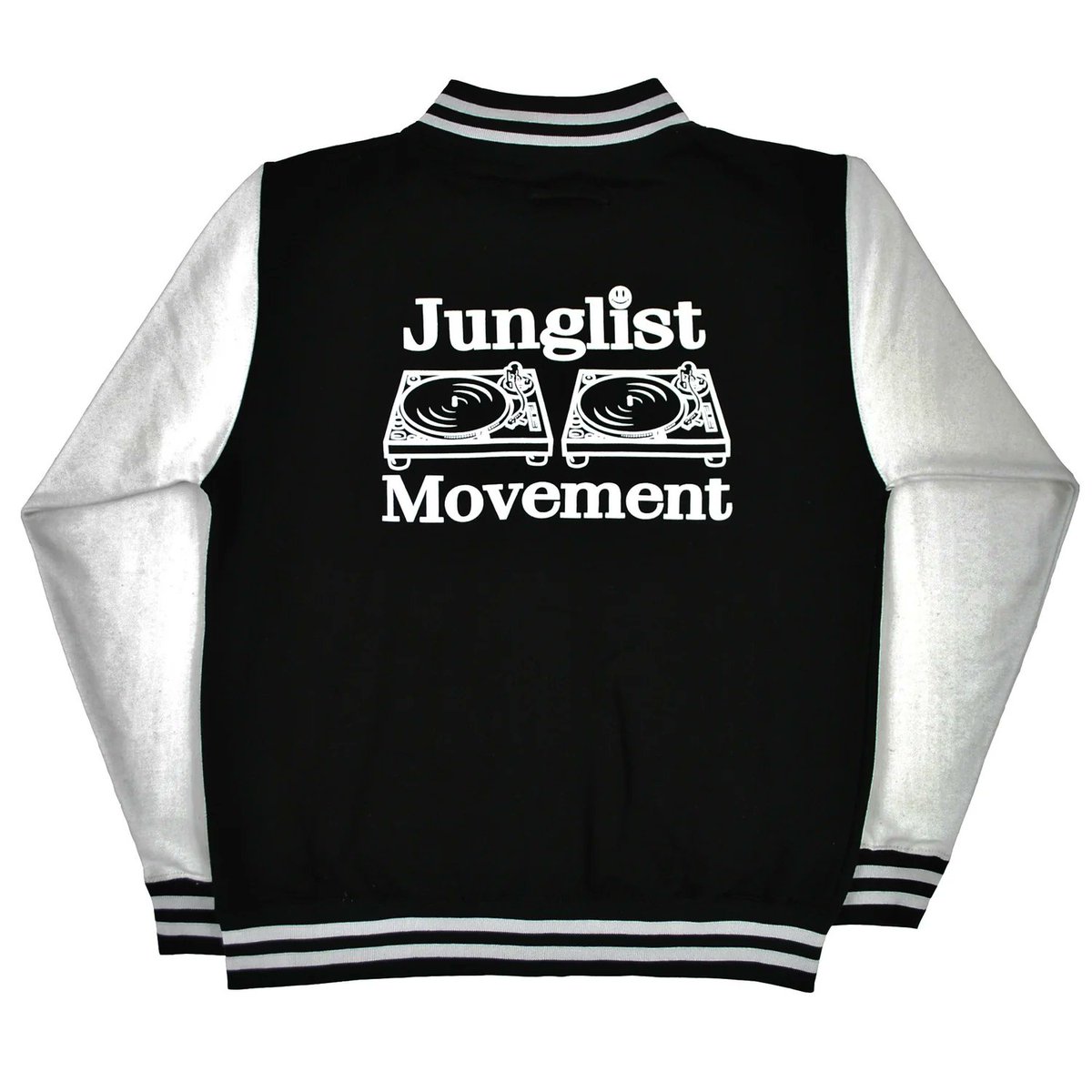 Elevate your street style with the Junglist Movement Princeton Varsity Jacket in Black/White 🖤- £75.00. 

Modelled by The Jungle Don A.K.A @DJRon_Film . Available in sizes S to 2XL. 🧥🎵

aerosoul.co.uk/products/aeros…

 #AerosoulFashion #JunglistVarsity #DJRonDesign #Streetwear