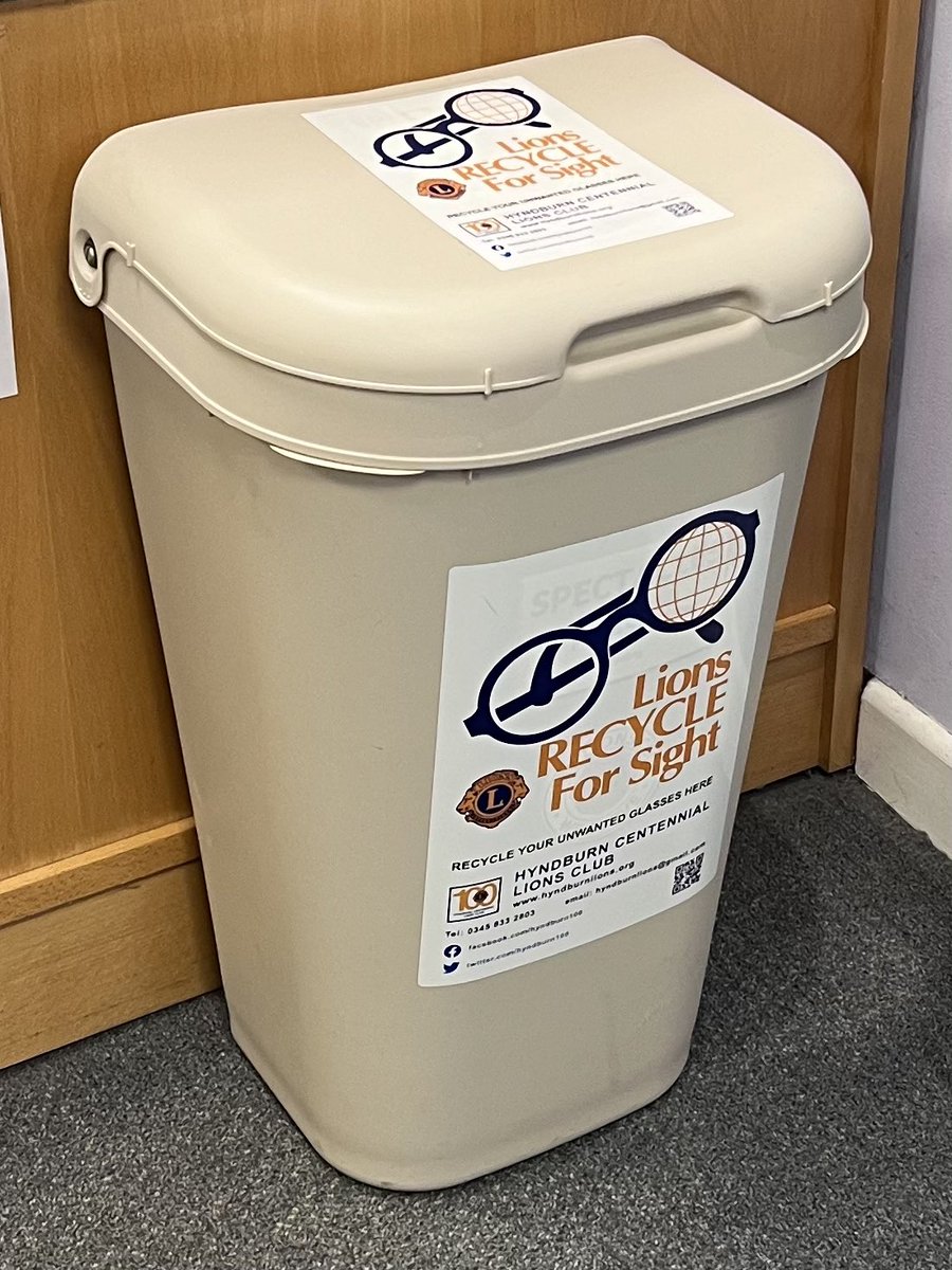 We had our <a href="/LionsClubsBI/">Lions Clubs British Isles</a> bin emptied yesterday - of the 2481 pairs of glasses donated locally last year, 734 were from our Rawtenstall practice and another 491 pairs were donated in Haslingden.

Thank you to everyone who has helped us to help this great cause.

#recycling