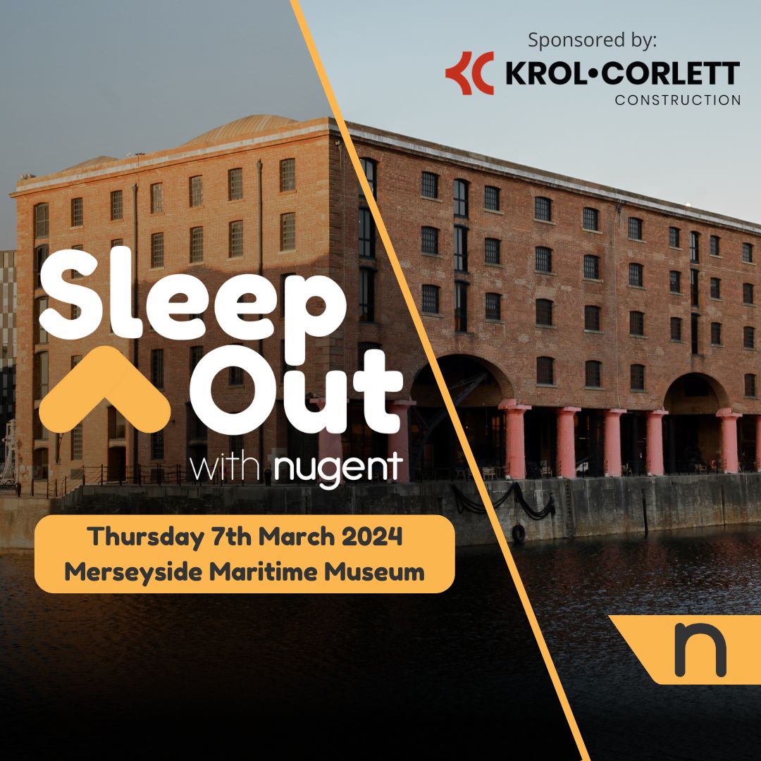 We're excited to announce our venue for this year's Sleep Out with Nugent, sponsored by @krolcorlett, on Thursday 7th March, will be the iconic Merseyside Maritime Museum, Royal Albert Dock, Liverpool. 🔗: buff.ly/3UhO8w3 #SleepOutWithNugent #WeAreNugent