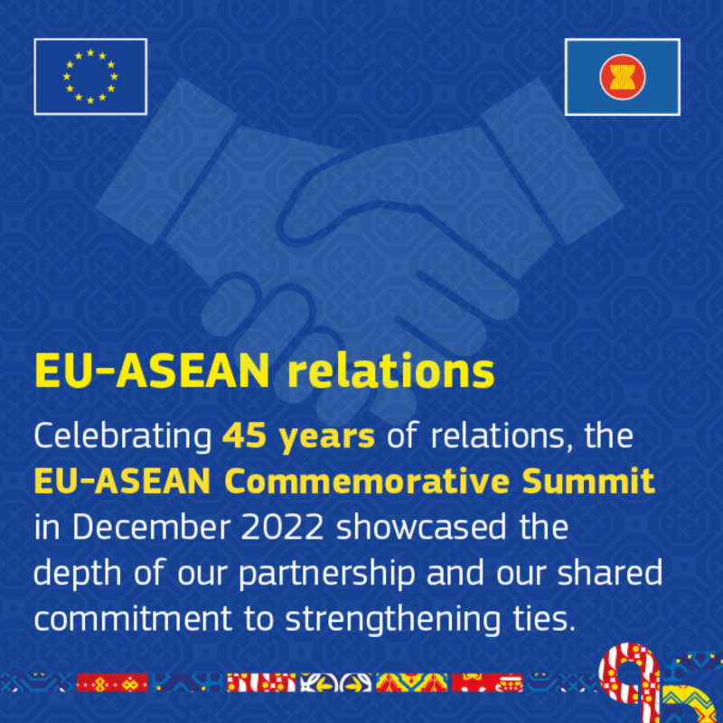 eu_eeas's tweet photo. Both the EU and ASEAN lead the way in regional integration, championing principles of multilateralism and international law. 

Find out more on EU-ASEAN relations ⤵️