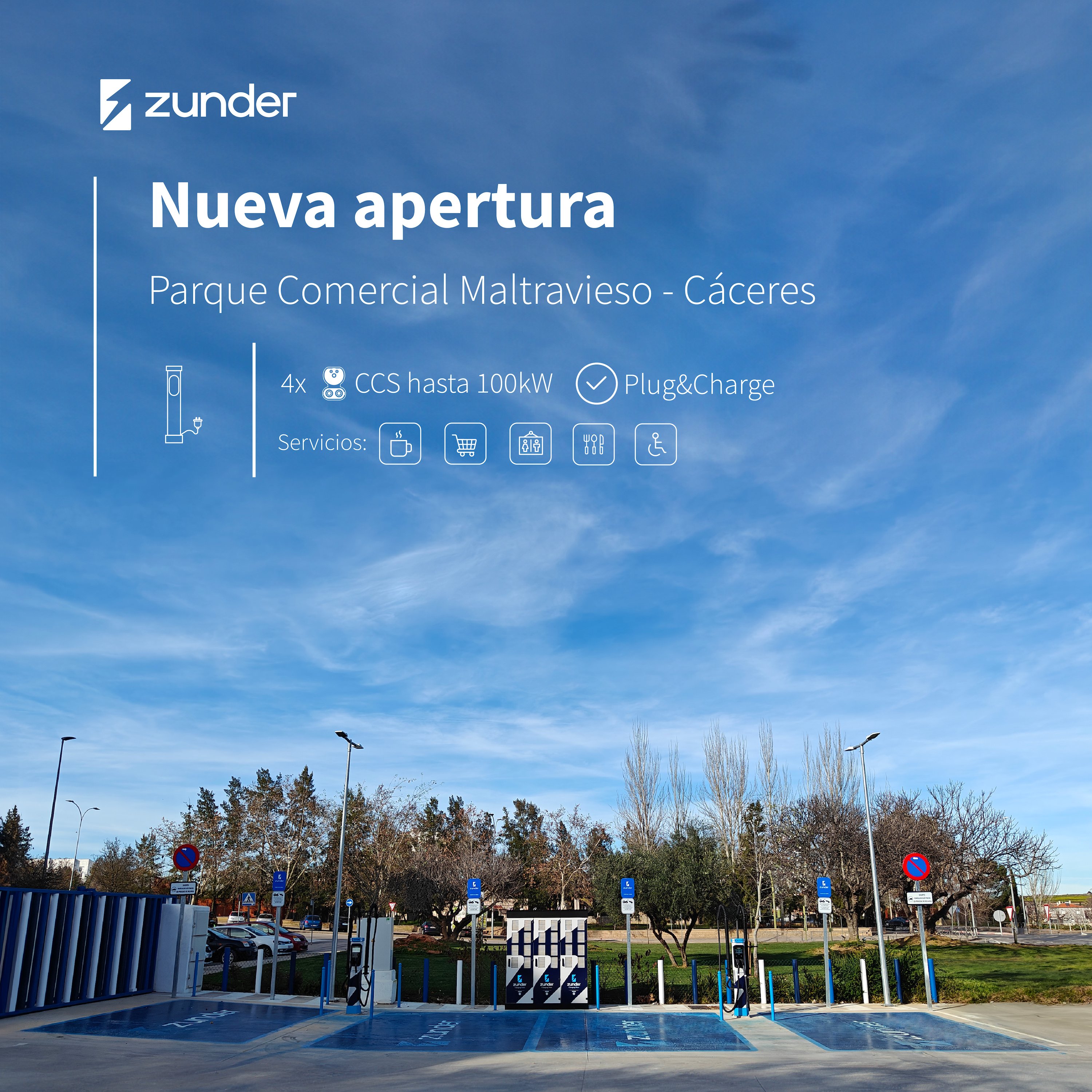 Estación de Carga Ultra-rápida de Zunder en Luz Shopping