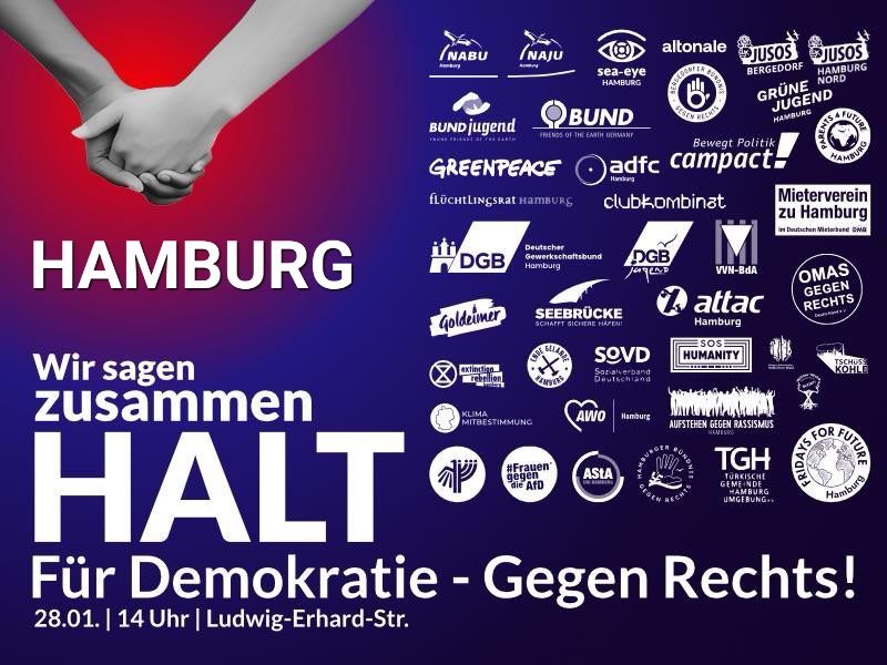"Ich geh zur Demo - aber reicht das?"

Was ist JETZT zu tun?
💚Positioniert euch klar im Alltag, bei der Arbeit, bei Freund:innen, bei Nachbar:innen
💚Engagiert euch politisch 
💚Versucht Menschen zu verstehen,  die ein andere Meinung haben.

WIR sehen uns am 28.01, 14 Uhr