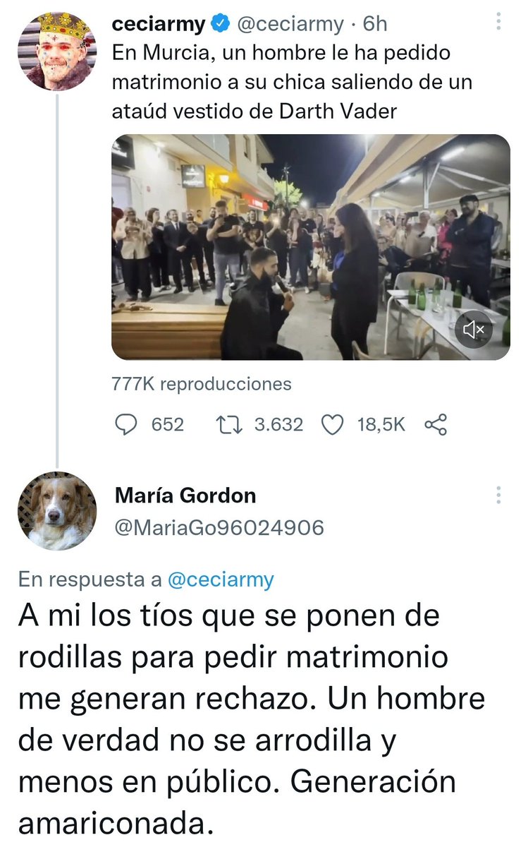 Fellas, ¿es gay que un hombre le pida matrimonio a una mujer?