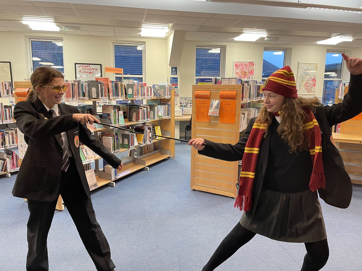 Two of the best shots from #harrypotter night @thomashardye Some yr 9’s getting into the role. Platform 9 3/4 designed & produced by Ms Brown. It was fantastic! Looking forward to next year. #greatschoollibraries