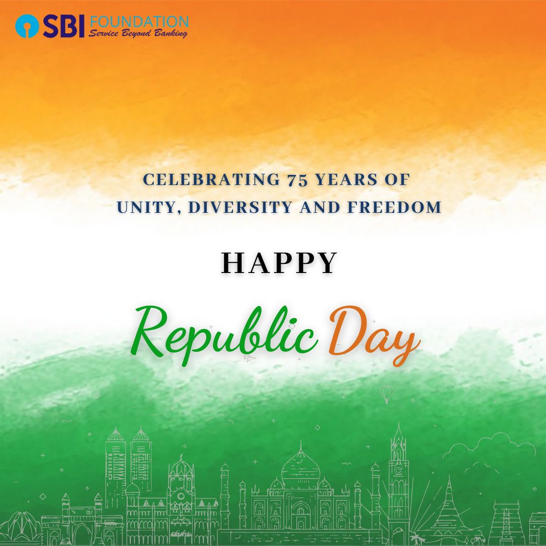 As we unfurl the tricolor, let us rejoice in the tapestry of our nation’s rich heritage. May the ideals of justice, liberty, equality, and fraternity unite us as a nation, steering us toward a brighter tomorrow. Happy Republic Day! @TheOfficialSBI