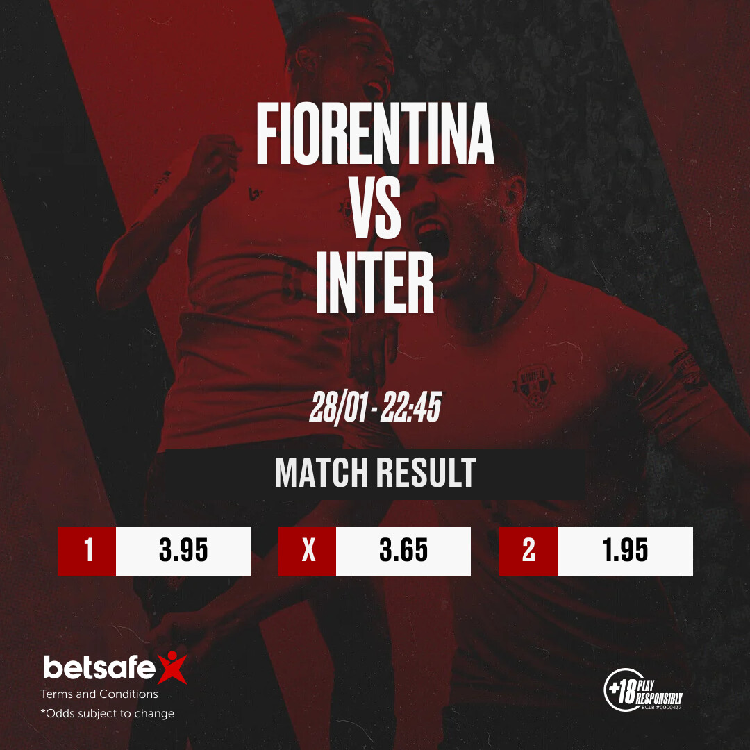Sunday #SerieA Kick off is set!

Fiorentina are up against the meanest defence in Serie A, with Inter reportedly having the best defensive record across Europe's top five leagues.

⚽️How many goals will each team score tonight?

📲Play here: betsafe.co.ke

#betsafe