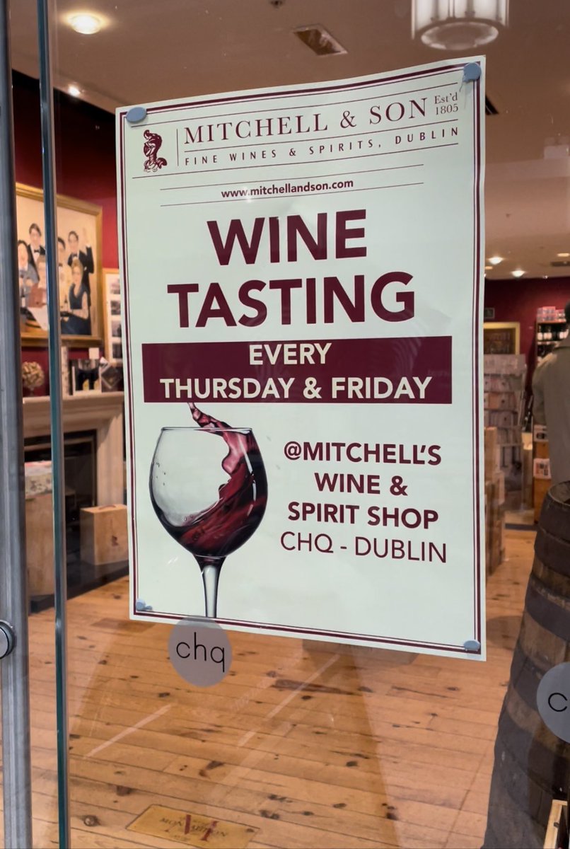chqdublin's tweet photo. Good news for Wine Lovers 🍷: The Wine Tastings are back in Mitchell &amp; Son at CHQ!

Our staff pick is the elegant, creamy-textured, salty, and flinty Grüner Veltliner. This organic biodynamic white wine from the Kremstal region in Austria is a very good accompaniment to food. https://t.co/a0Zr3S5SGj