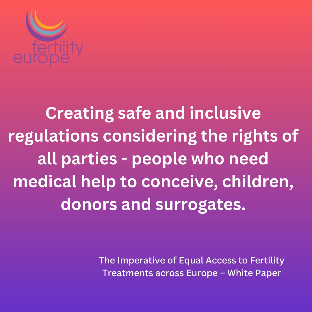 Let's propel the dialogue forward, championing patient-driven recommendations to shape regulations to prioritize safety, empathy, and inclusivity in fertility care for all concerned. Together, we pave the way for a compassionate and equitable future. fertilityeurope.eu/about-fe/our-m…