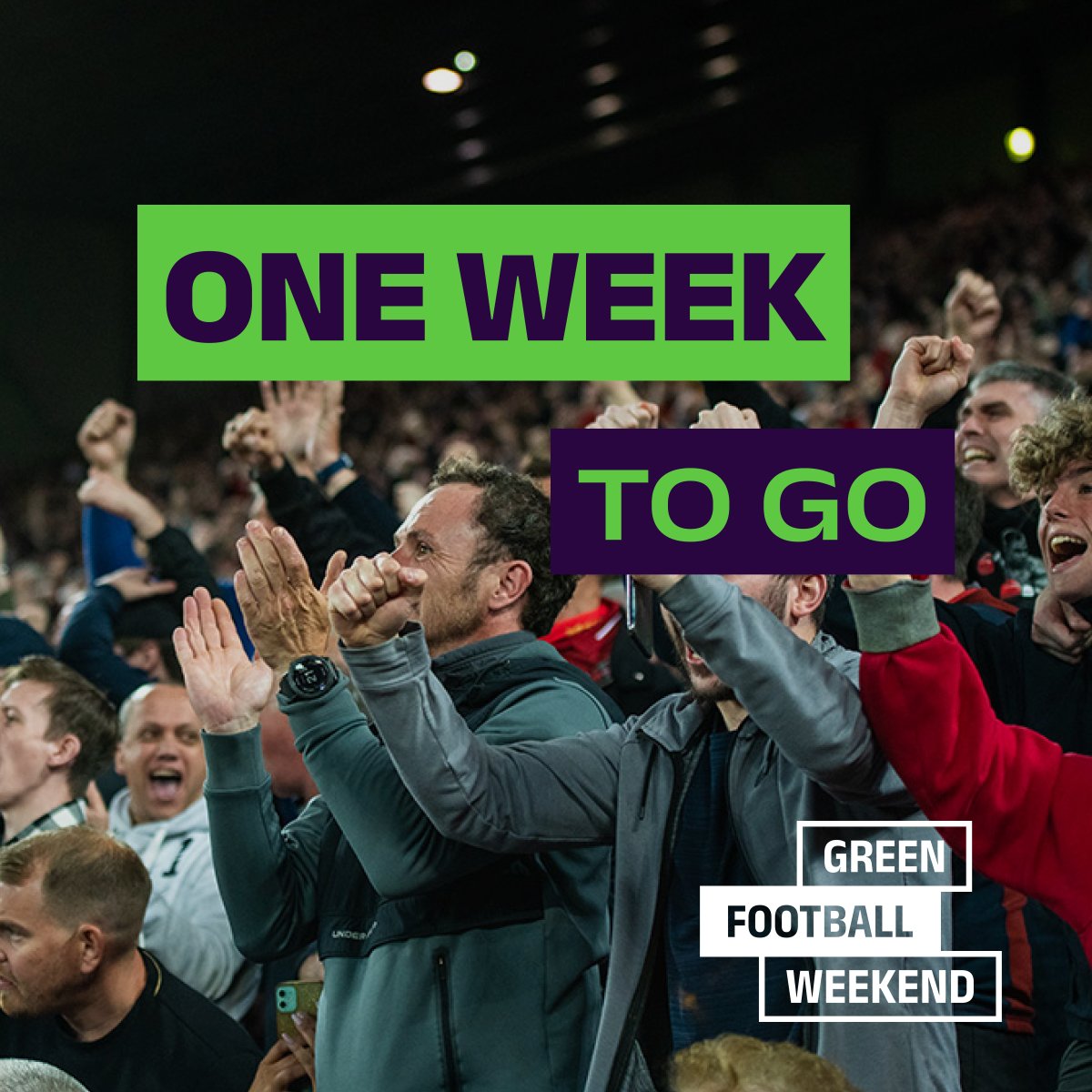 Only one week to go until #GreenFootballWeekend 😱! So hurry up, ramp up your game, and score as many green goals ⚽️ as possible at bit.ly/48O7FYX #TransferToVeg 🥦