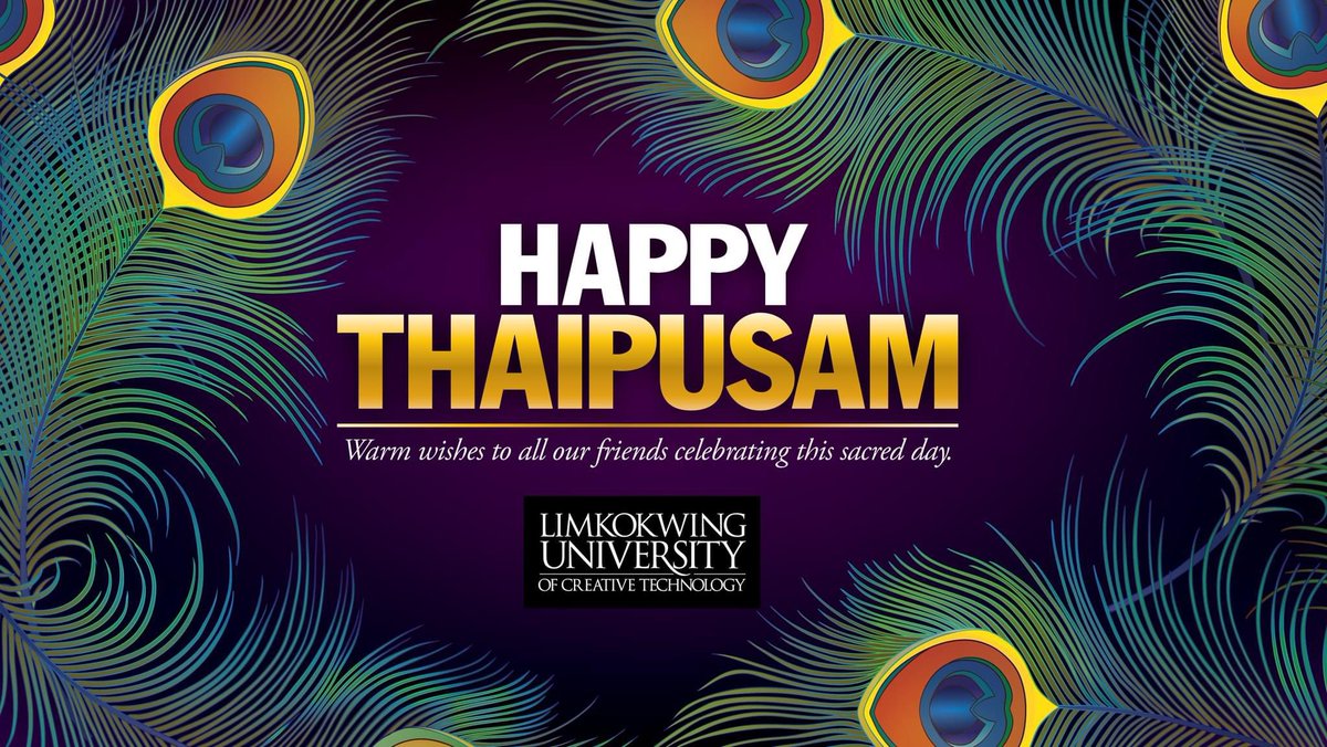 Limkokwing_MY's tweet image. Honouring the vibrant and spiritual journey of Thaipusam. 

Wishing everyone observing this auspicious day peace, strength, and devotion. 

Happy Thaipusam to all!