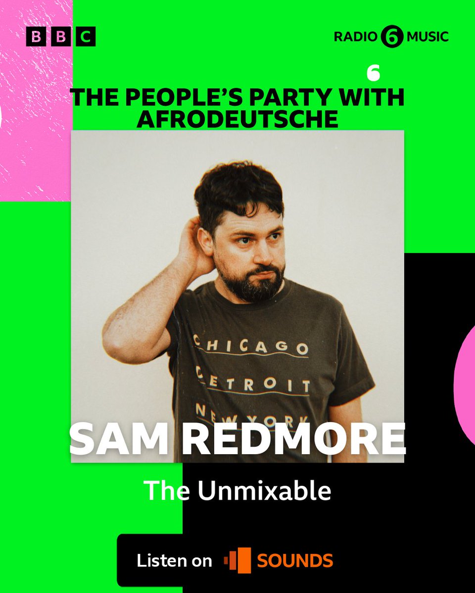AFRODEUTSCHE_AD's tweet photo. It's back! Tonight @samredmore is attempting the Unmixable Challenge! Mixing Steve ‘Silk’ Hurley &amp; The Jellies!

And! New music from @philipshibatams 

Join me at 7pm @BBC6Music !! https://t.co/IUL3yvOLHM