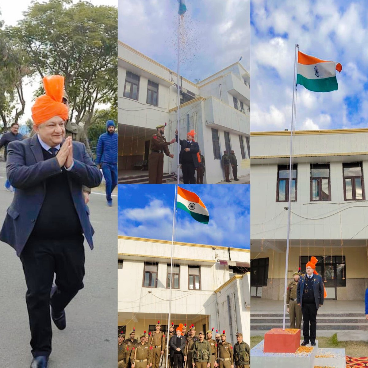 75th Republic Day Deputy commissioner Reasi, Vishesh Mahajan unfurled the national flag at DC office Reasi. <a href="/vishesh_jk/">Vishesh Mahajan</a> <a href="/OfficeOfLGJandK/">Office of LG J&K</a> <a href="/Qayoomkps/">Abdul Qayoom</a> <a href="/Devansh_IAS/">Devansh Yadav</a> <a href="/harvinder_ias/">Harvinder Singh, IAS</a> <a href="/diprjk/">Information & PR, J&K</a> <a href="/DMReasi/">Deputy Commissioner Reasi</a> <a href="/Rameshkumarias/">Ramesh Kummar</a>