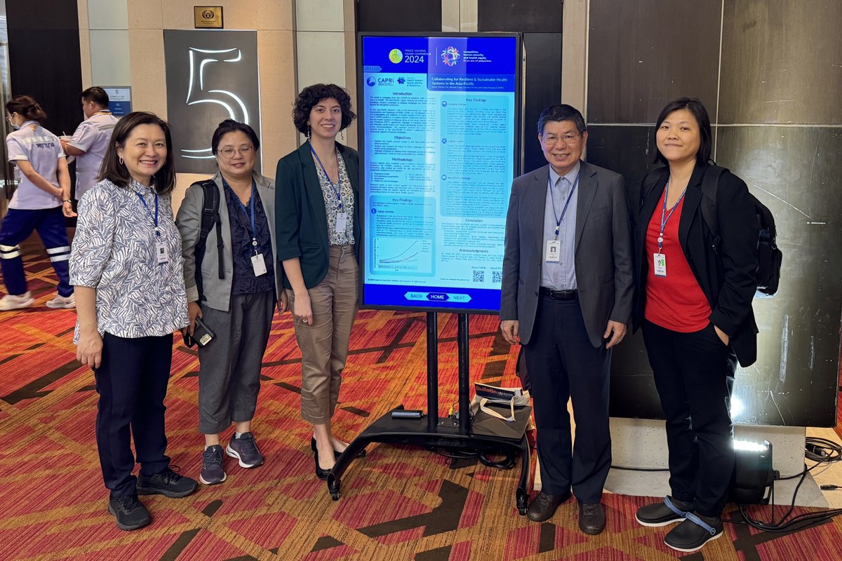caprifdn's tweet photo. 📍Bangkok Update: CAPRI’s @syaru, Chang-chuan Chan, @carolinerfried  &amp; Feng-jen Jean Tsai at #PMAC2024. Prof. Lin presented on health systems resilience and innovation, addressing aging, climate change, and more!🌏🩺🔗https://t.co/WMxd7RqtiG
#GlobalHealth https://t.co/HFKKdq27zs