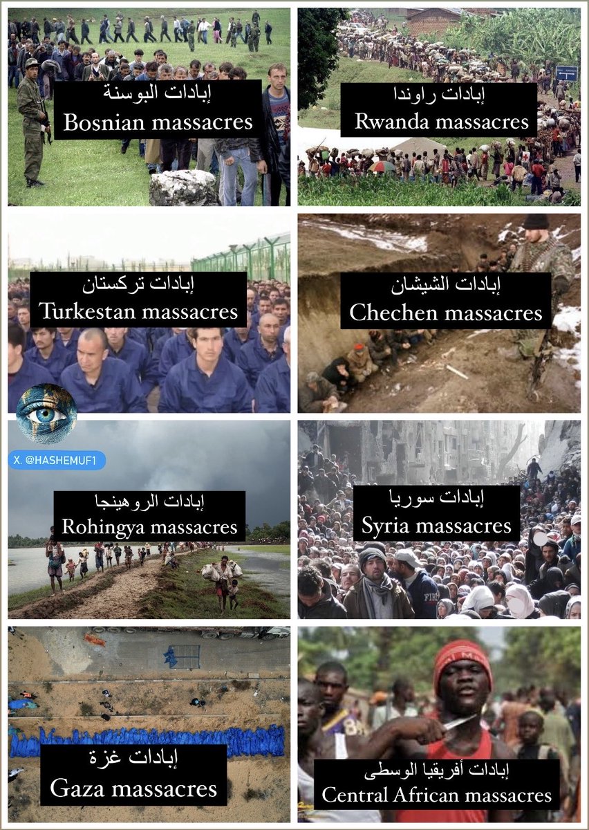 إبادات ومذابح 
لم توقفها محكمة العدل الدولية و لا الأمم المتحدة