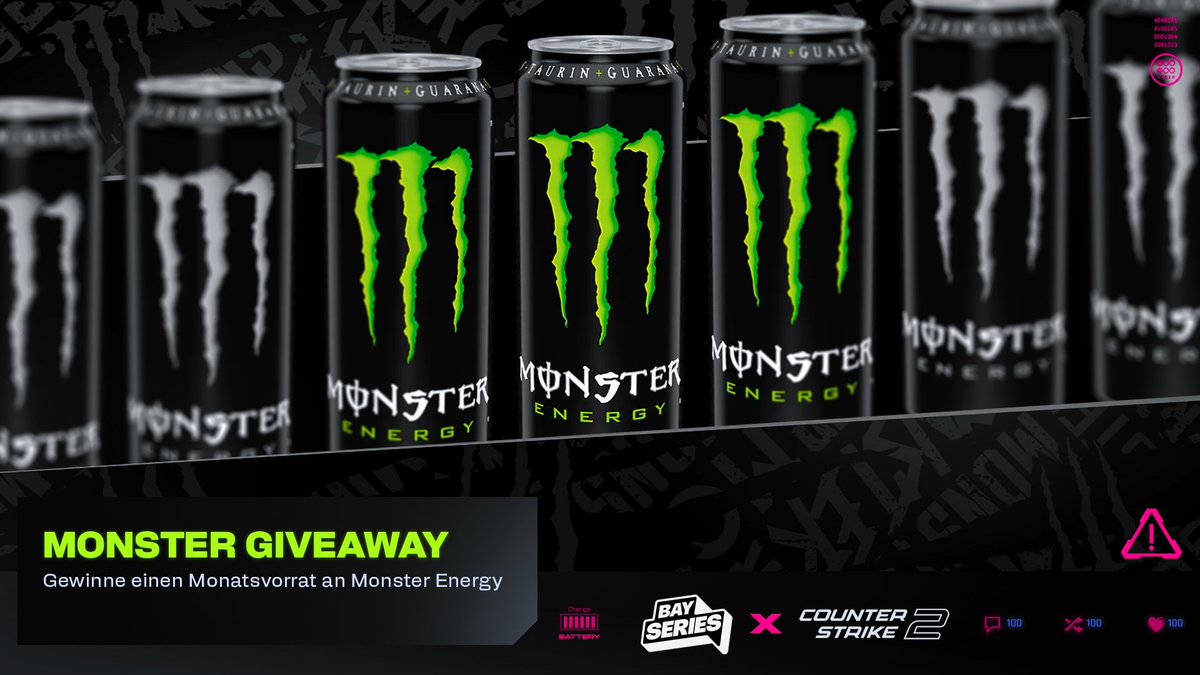 Bay Series (@bayseriescs) on Twitter photo ⚪️ Giveaway ⚪️
Ein Monatsvorrat Monster gefällig? 👀
Dann hier mitmachen! 🔥
➡️ Follow <a href="/BaySeriesCS/">Bay Series</a>
🔁 Retweet the Tweet
⏭️ Tag two Friends
Endet am Sonntag, 28.01.2024 ‼️ ⚪️ Giveaway ⚪️
Ein Monatsvorrat Monster gefällig? 👀
Dann hier mitmachen! 🔥
➡️ Follow <a href="/BaySeriesCS/">Bay Series</a>
🔁 Retweet the Tweet
⏭️ Tag two Friends
Endet am Sonntag, 28.01.2024 ‼️