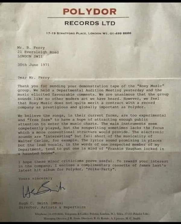 edwinofficially's tweet photo. It's the last sentence that's the killer!
@bryanferry @roxymusic @RoxyMusicFans @BFandRMatnet #roxymusic #Bryanferry @CrowleyOnAir @polydorrecords @dark_shark @brianeno https://t.co/yeoaeJ7cSz