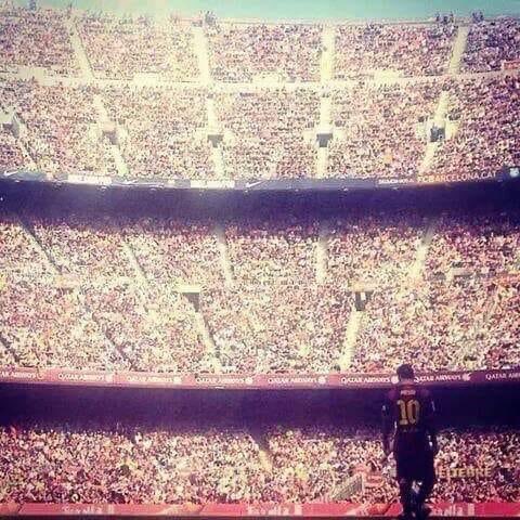 Saw this posted somewhere on line today. This is the Nou Camp, when I played there the capacity was 120,000, it even had a 6ft deep mote around the actual pitch, it was an incredible cauldron and an incredible atmosphere, and a wonderful place to play football !