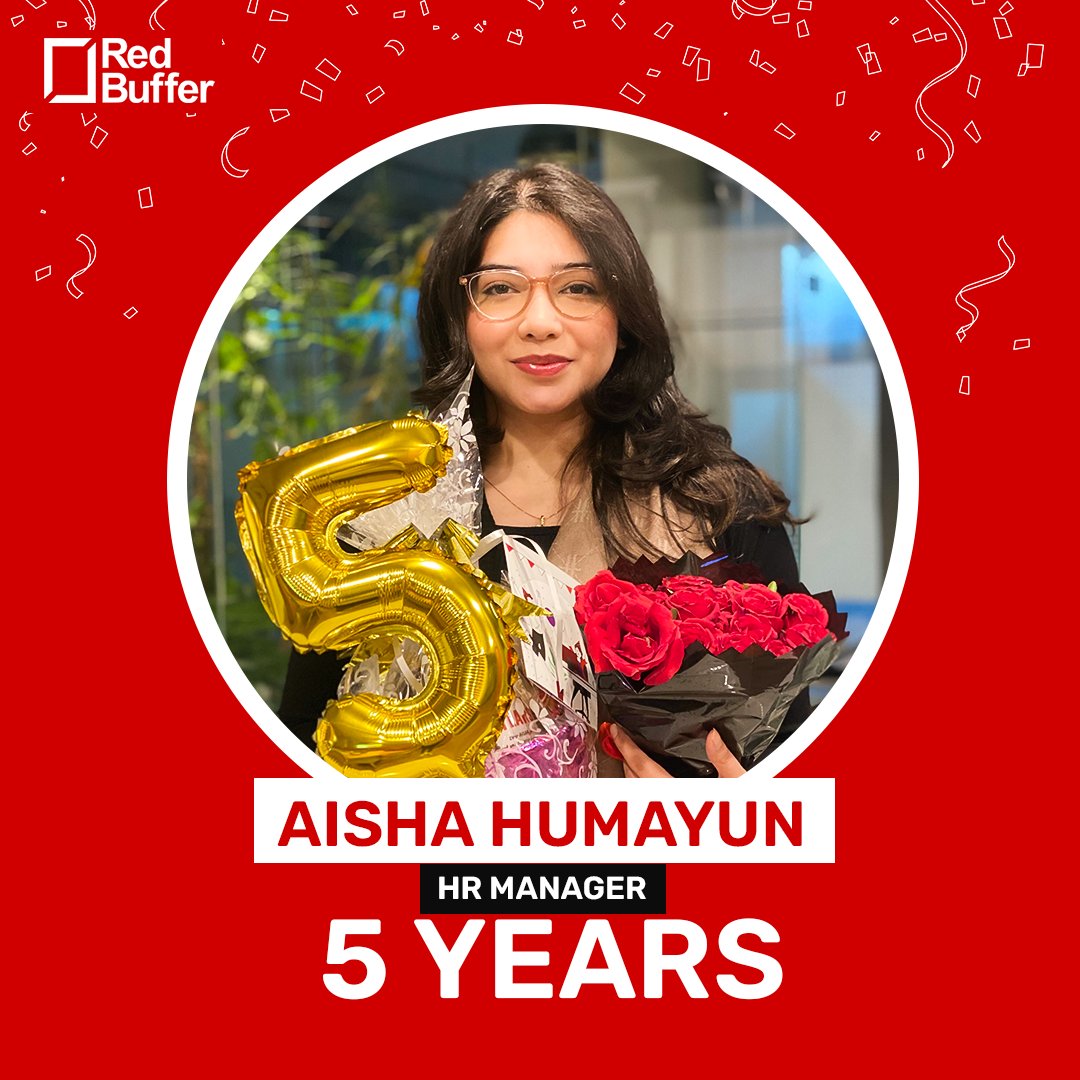 Today we are wishing Aisha Humayun a very happy fifth work anniversary 🎉

Here's to the past five years of success, growth, and camaraderie, and to many more years of shared achievements ahead 🚀

#Workiversary #HRProfessionals