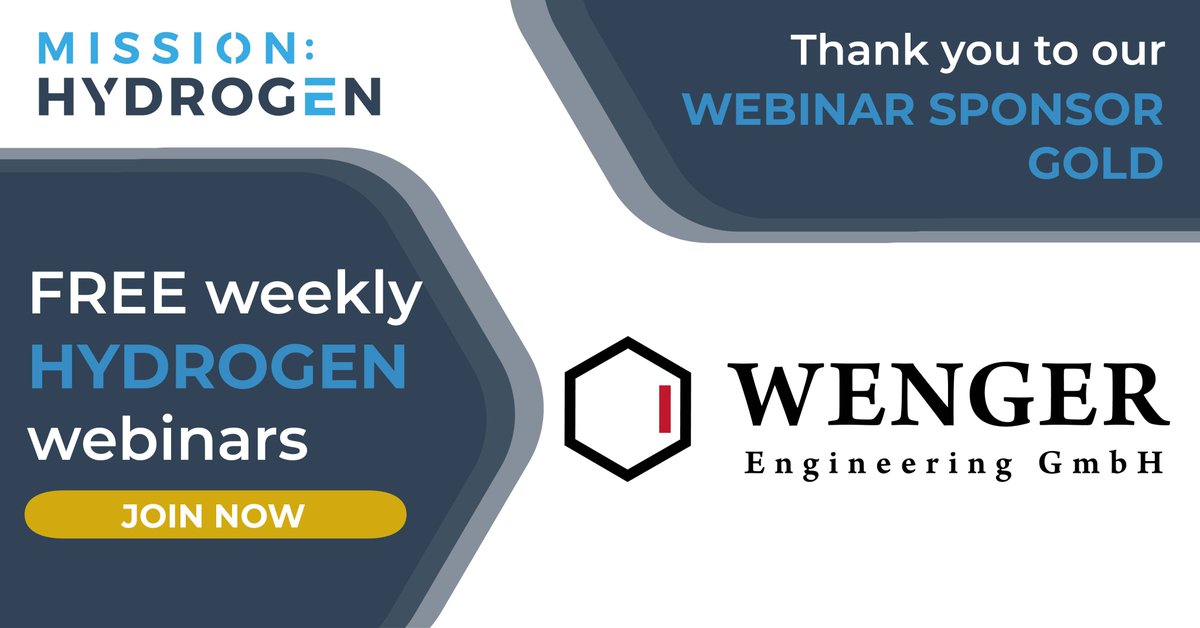 Mission Hydrogen (@missionhydrogen) on Twitter photo π Mission Hydrogen: Connecting the Community. Join our FREE weekly webinars: mission-hydrogen.com.
Take a bow <a href="/WengerHydrogen/">Wenger Engineering #hydrogen</a> #Engineering: Delighted to have you as a GOLD SPONSOR of the Mission Hydrogen Webinar Series!
#missionhydrogen #wengerengineering π Mission Hydrogen: Connecting the Community. Join our FREE weekly webinars: mission-hydrogen.com.
Take a bow <a href="/WengerHydrogen/">Wenger Engineering #hydrogen</a> #Engineering: Delighted to have you as a GOLD SPONSOR of the Mission Hydrogen Webinar Series!
#missionhydrogen #wengerengineering