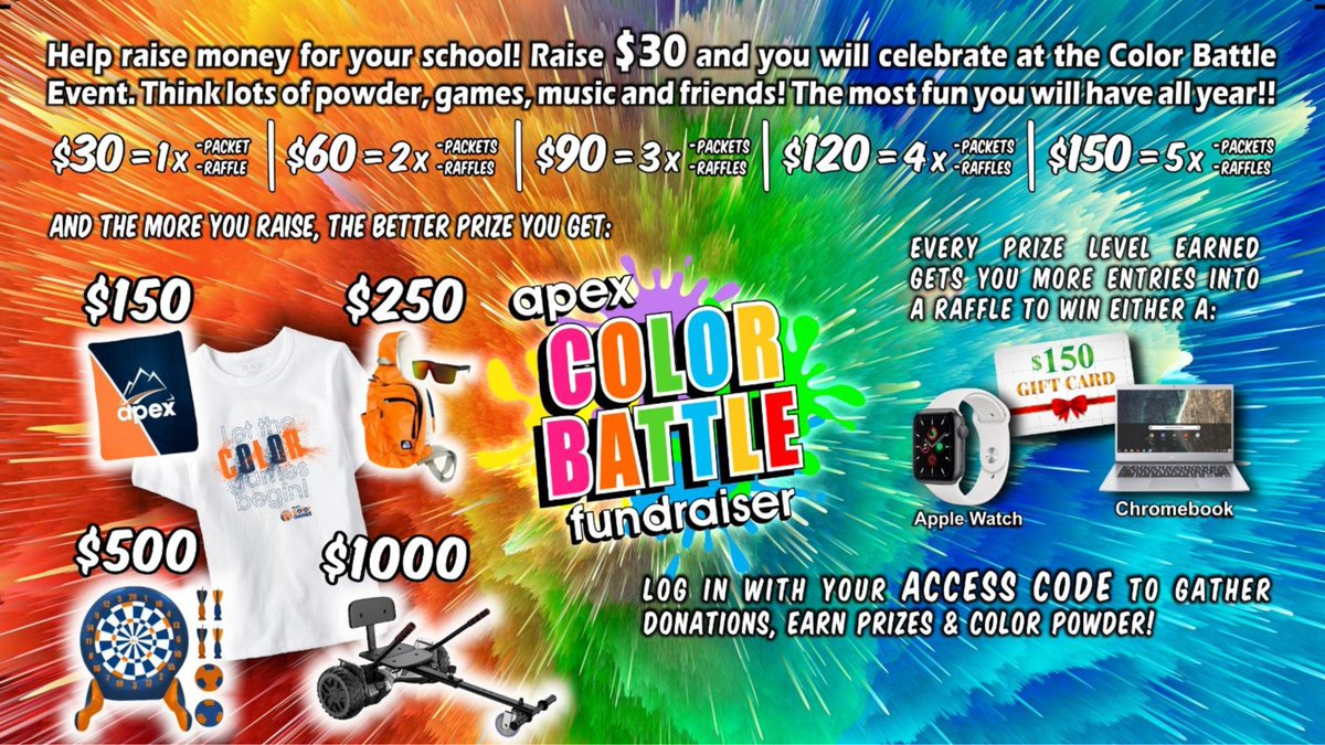 APEX_STL's tweet image. Ready for a color explosion? 🎨 Apex Leadership Co STL is bringing the ultimate Color Battle to your middle school! It&apos;s all about fun, teamwork, and unforgettable memories. Plus, the Apex Fun Run is hitting elementary schools soon – fitness and fun in one!

📲 DM to book your…