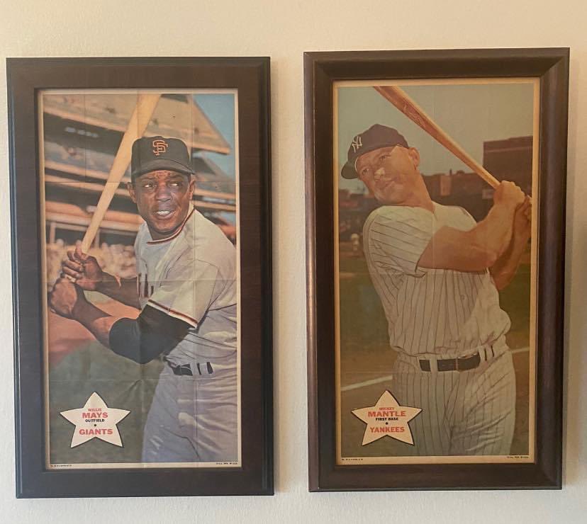 1968 Topps Posters
 #MickeyMantle #WillieMays 

Willie and Mickey were framed