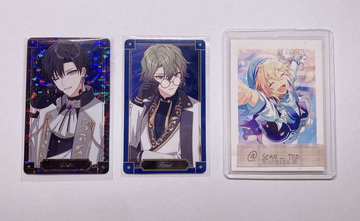 seno_too's tweet photo. 【交換】魔法使いの約束 まほやく ラブライナー 特典カード

【譲】ホワイト (ホロ)、ファウスト(ノーマル)
【求】アーサー (ホロ)、集合

検索からでもお気軽にお声掛けください。 https://t.co/MmiS7lHcpn