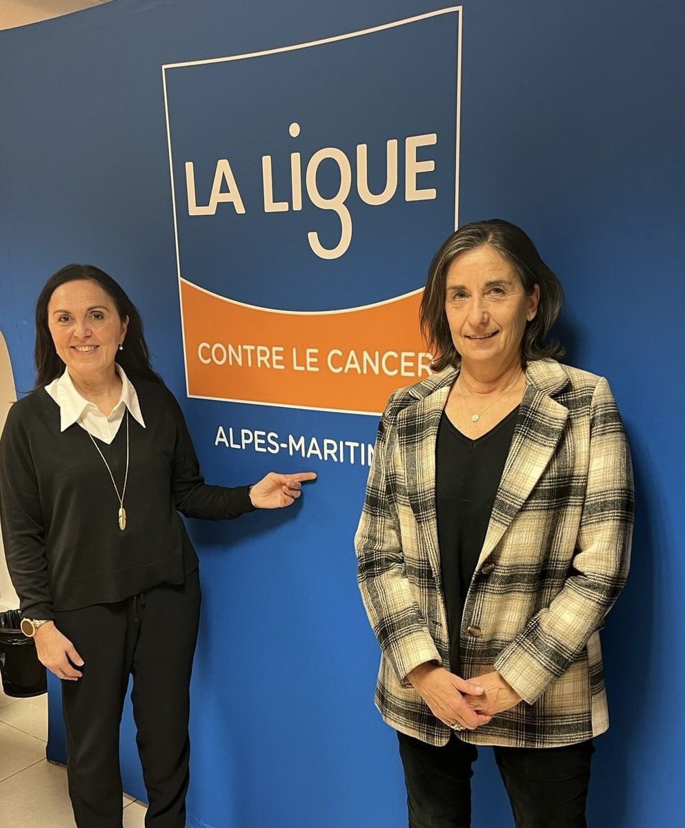 🦠 #liguecancer 
Très belle rencontre à Nice, avec la présidente 06 Laurence Cressin-Bensa, avant l’inauguration de plusieurs Maisons Axel Kahn dans les Alpes-Maritimes. 
Axel Kahn dont le travail et le combat ainsi se perpétuent, dans ces précieux lieux d’accompagnement. #cancer