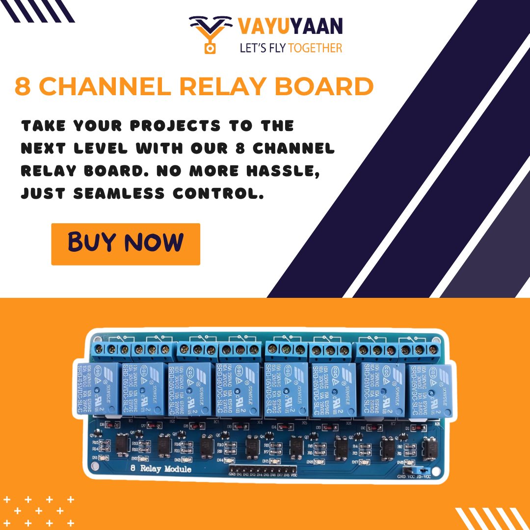VayuyaanTechHub's tweet image. Elevate your projects with our 8 Channel Relay Module! Whether you're an Arduino enthusiast or an industrial pro, this versatile relay board has got you covered.
Buy Now: vayuyaan.com/shop/electroni…
#RelayModule #ArduinoProjects #Tech #Automation #Electronics #SmartHome #DIYProject