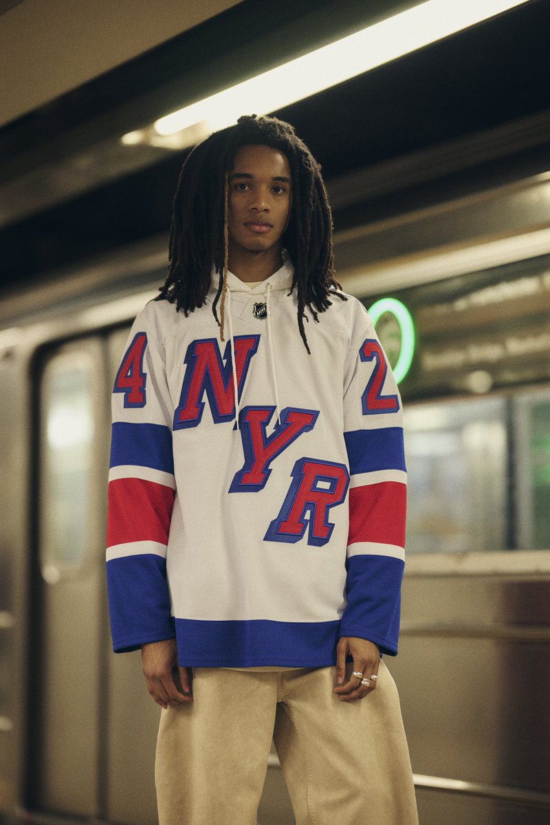 NYRangers's tweet photo. Classic. Clean. Custom-made for the bright lights. 

Introducing our #NYR x @adidas 2024 Stadium Series sweater. https://t.co/igceU6wtD4