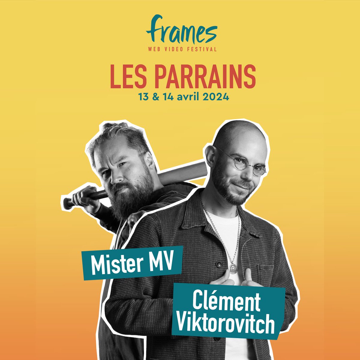 Le secret fut difficile à garder mais ça y est nous pouvons enfin vous annoncer que <a href="/mistermv/">mistermv</a> et <a href="/clemovitch/">Clément Viktorovitch</a> seront les parrains de l’édition 2024 ! 
Leur mission ? Vous faire découvrir leurs univers et le web qu’ils aiment en construisant la programmation avec nous. Stay tuned !