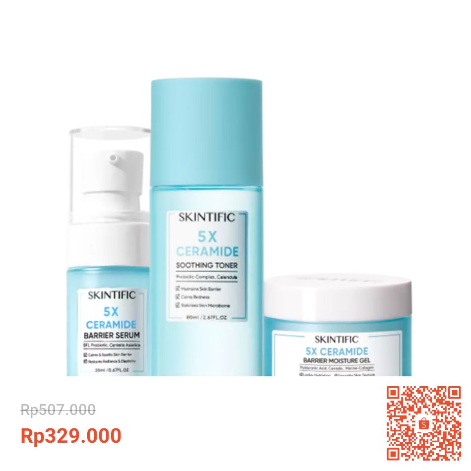 PangananS's tweet photo. Paket SKINTIFIC 3 pcs Paket Skincare with toner -  4D Hyaluronic Acid (HA) Barrier Essence Toner &amp; 5X Ceramide Barrier Moisturize Gel  &amp; 5% Aha Bha Pha Exfoliating Toner &amp; 5X Ceramide Soothing Toner 80ml hanya Rp329.000 https://t.co/udVsfBdJ6w #ShopeeID https://t.co/bNX9F9JJBG