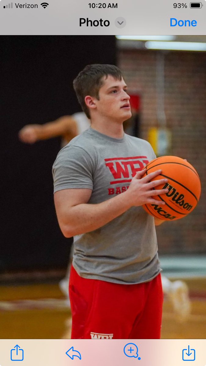 CoachBwpi's tweet photo. Saturday we will also recognize the work of the most diesel manager around, Josh Janz of ⁦@WPIMBasketball⁩ https://t.co/xBPzux9WFE