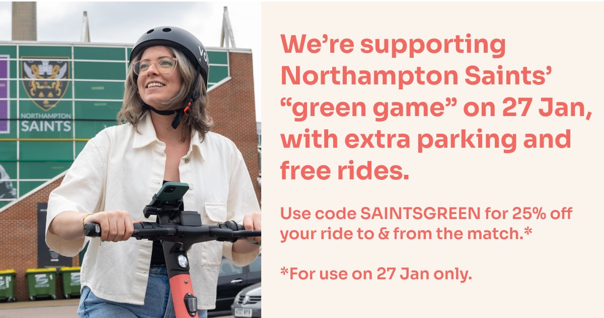 It's this Saturday! Be sure to use your code for a free ride there and back and enjoy the @SaintsRugby game!
#NorthamptonSaints #Northampton