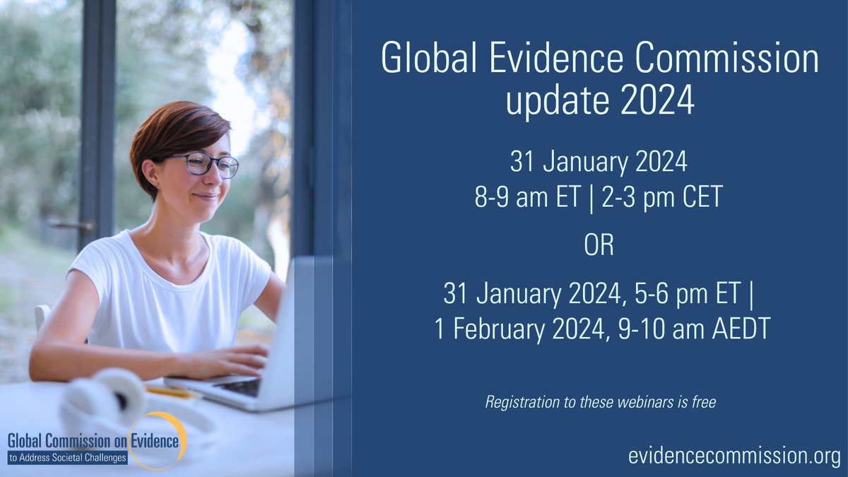 The need to press ahead on putting evidence at the centre of everyday life has never been greater in a world facing increasingly complex societal challenges. Learn more in our Jan. 31 webinar ow.ly/XePL50Qoi8W