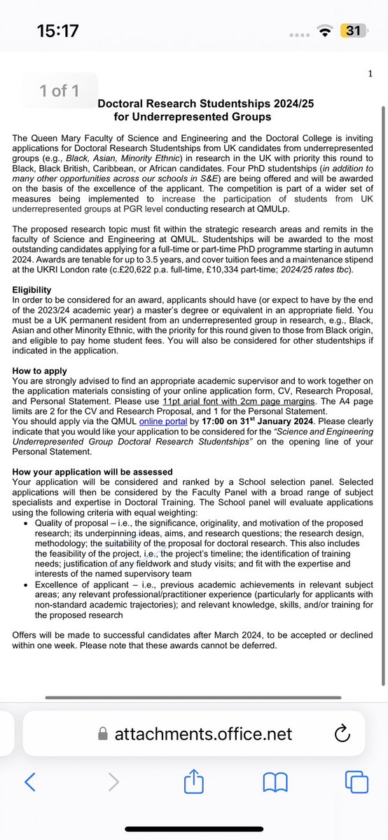 If you are a UK student and identify as from an underrepresented group in research, @QMUL has fully funded PhD scholarships available (app-deadline 31st Jan). If you’re interested in sustainable energy conversion (PV or solar fuels) I’d love to support your application!