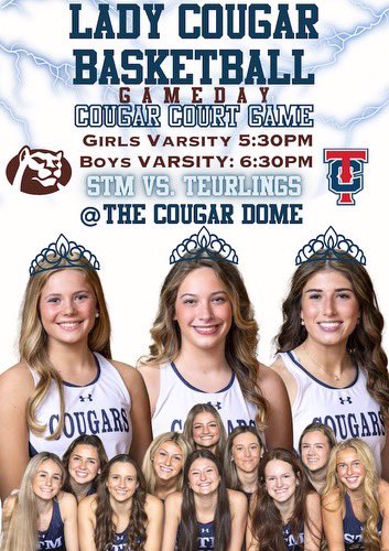 STMLCB (@stmlcb) on Twitter photo Come out to support our girls and boys basketball teams tonight for our Cougar Court games!! And to see our very own Evie Daigle who is on the court! <a href="/STMathleticsnow/">STM Athletics</a> Come out to support our girls and boys basketball teams tonight for our Cougar Court games!! And to see our very own Evie Daigle who is on the court! <a href="/STMathleticsnow/">STM Athletics</a>