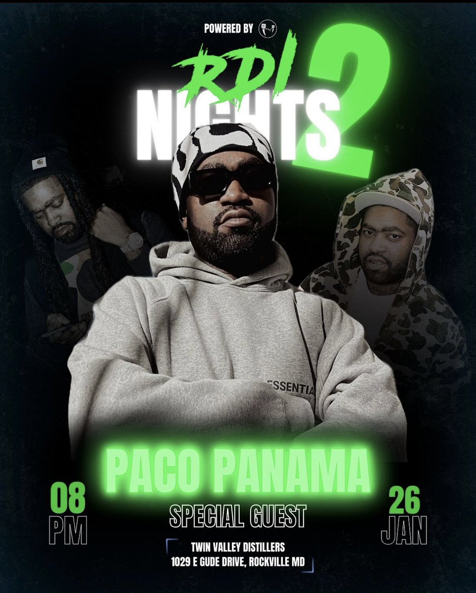 OG_Bri's tweet photo. Tonight I’m providing sounds for the one himself, @BrickBoyPanama at @TwinValleyDist for RDI Nights, curated by @NastB_.💚

Tap the link in my bio for tickets!🔥 https://t.co/kBp8ElJWNl