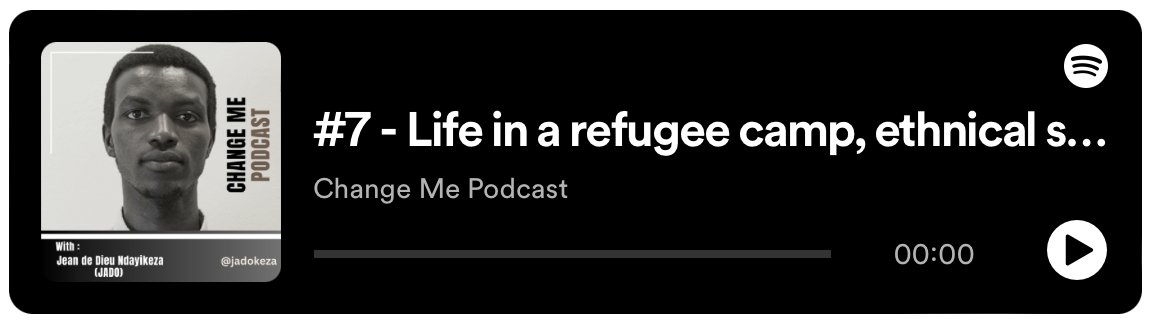 Changemepodcast's tweet photo. LISTEN: The conversation between @jadokeza  &amp; @YvesNDIHOKUBWA1 is now available on Spotify and Apple Podcast. 
We are CHANGE ME PODCAST https://t.co/haoctsQ6ZE